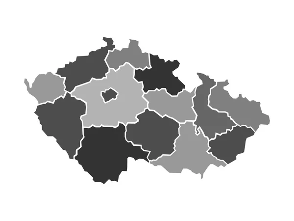 Mappa illustrata di Repubblica Ceca — Vettoriale Stock