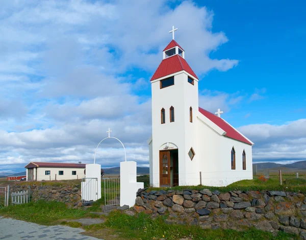 Witte IJslandse kerk — Stockfoto