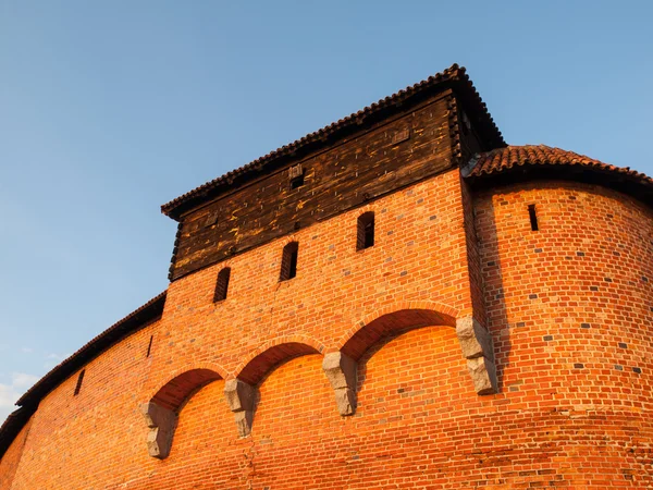 Strážní věž křižácký hrad Malbork — Stock fotografie
