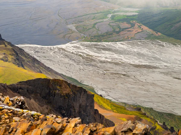 Fiume ghiacciaio nel Parco Nazionale di Skaftafell — Foto Stock