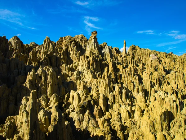 Sharp rock pillars in bolivian Moon Valley — Stock Photo, Image