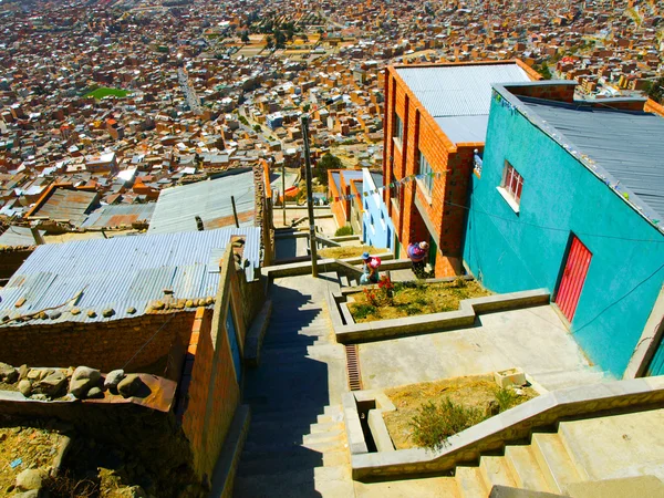 Casas de La Paz em Bolívia — Fotografia de Stock