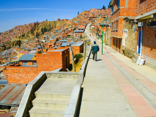 Дома Ла-Паса в Боливии — стоковое фото