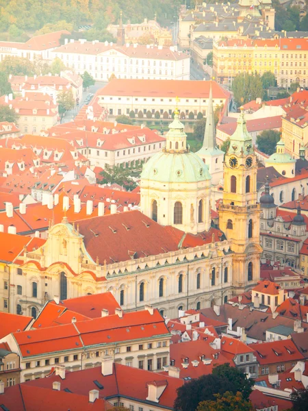 Lesser Town of Prague with St. Nicolas Cathedral — Stock Photo, Image