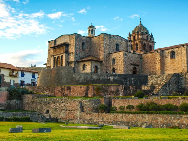 Inka templom Qoricancha itt: Cusco — Stock Fotó