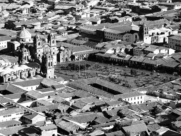 Luftaufnahme der Kathedrale von Cusco — Stockfoto