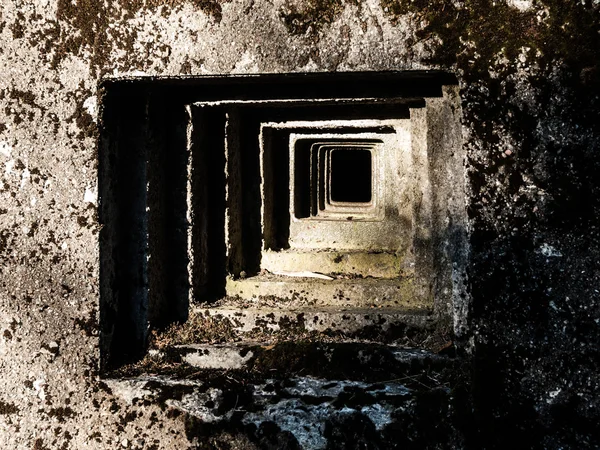 Loophole of old military bunker — Stock Photo, Image