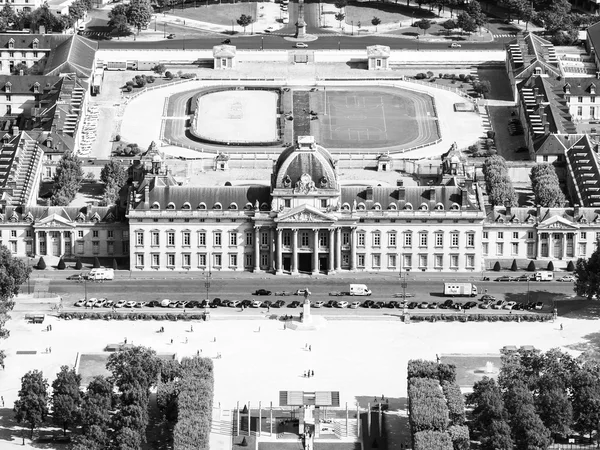 Letecký pohled na Ecole Militaire v Paříži — Stock fotografie