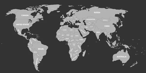 世界政治地图 — 图库矢量图片