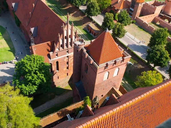 Vue aérienne du château de Malbork — Photo