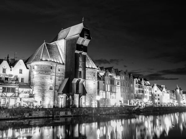 Gdańsk nocą — Zdjęcie stockowe