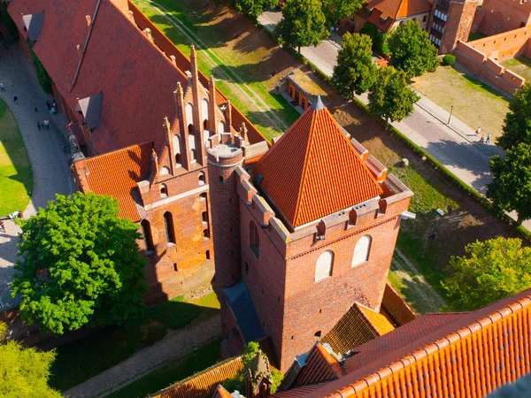 Vue aérienne du château de Malbork — Photo