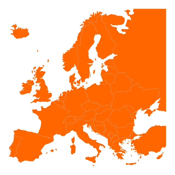 Mapa vectorial de Europa — Vector de stock