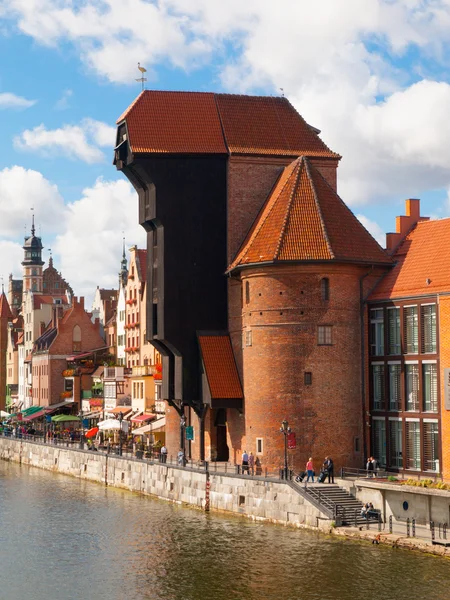 The medieval crane in Gdansk city centre — Stock Photo, Image