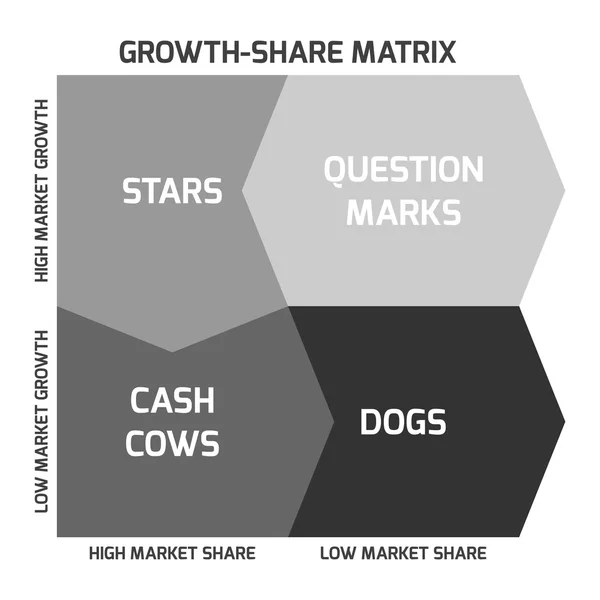 Die bcg-Matrix — Stockvektor