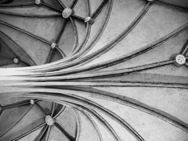 Gothic rib vault ceiling — Stock Photo, Image