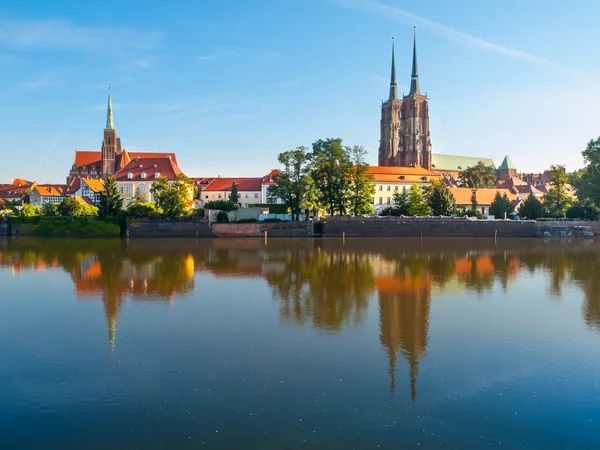 Panorama of Cathedral Island in Wroclaw — Stock Photo, Image