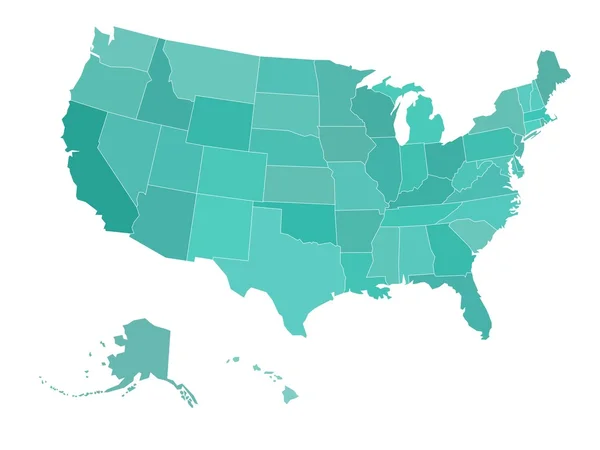 Mapa dos Estados Unidos —  Vetores de Stock