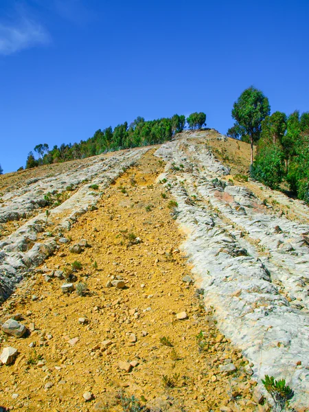 Terreno asciutto e roccioso di Isla del Sol — Foto Stock