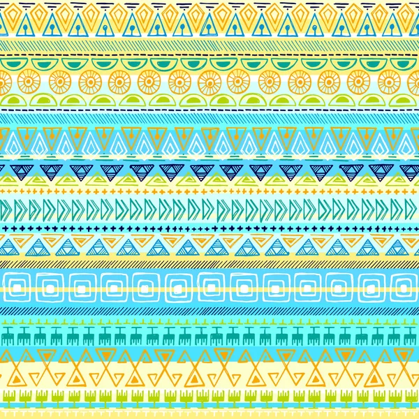 Modèle sans couture tribal ethnique — Image vectorielle