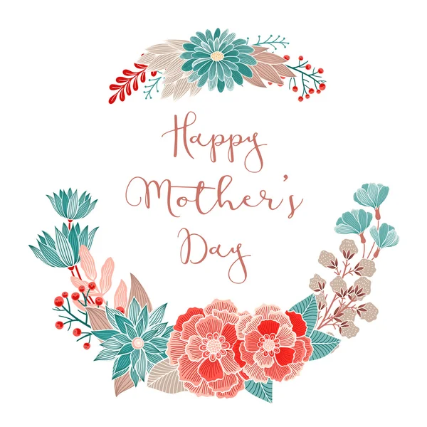 Boldog anyák napját üdvözlő kártya — Stock Vector
