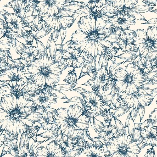 Vecteur fleurs bleues — Image vectorielle