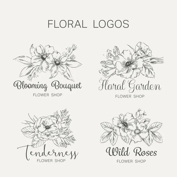 Tienda de flores Logo — Vector de stock