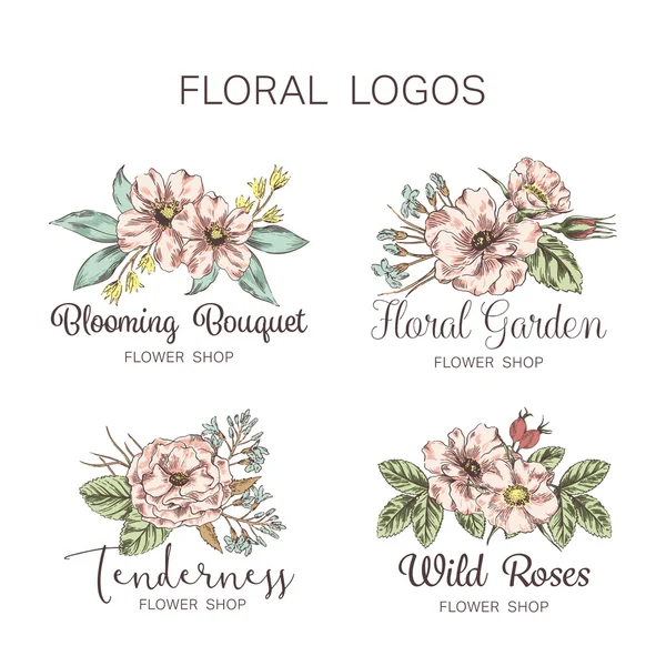 Loja do logotipo da flor —  Vetores de Stock
