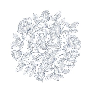 Dekoratif İngiliz bahçesine gül