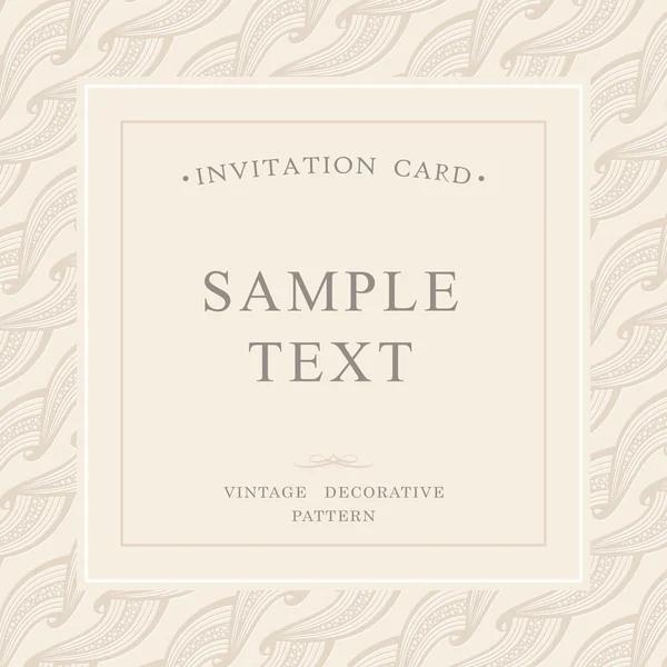 Invitation Card — Stock Vector