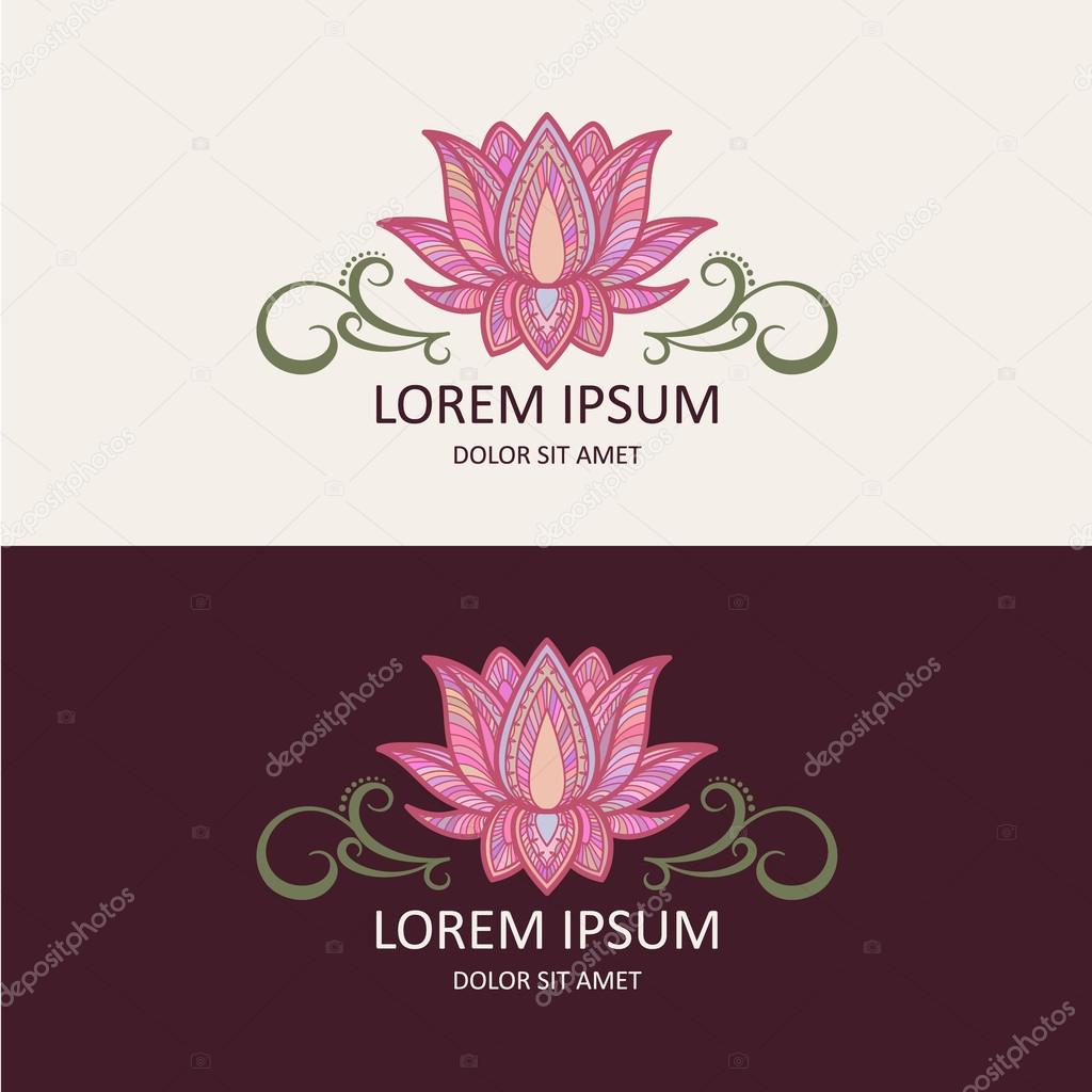 Lotus Icon and Logo Template. Vector Illustration.