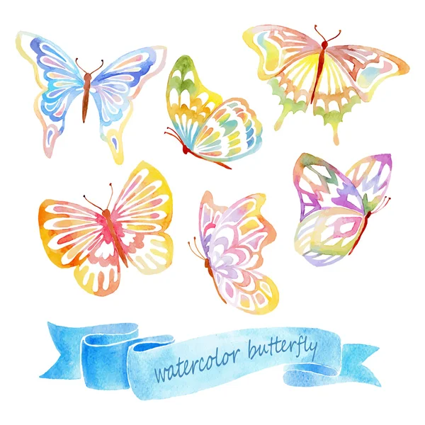 Watercolor Butterfly — Stock Vector