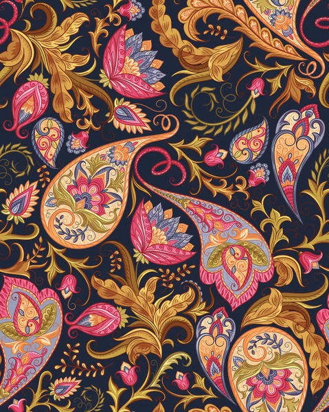 Patrón paisley sin costuras — Archivo Imágenes Vectoriales