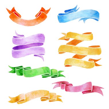 Watercolor Ribbons clipart