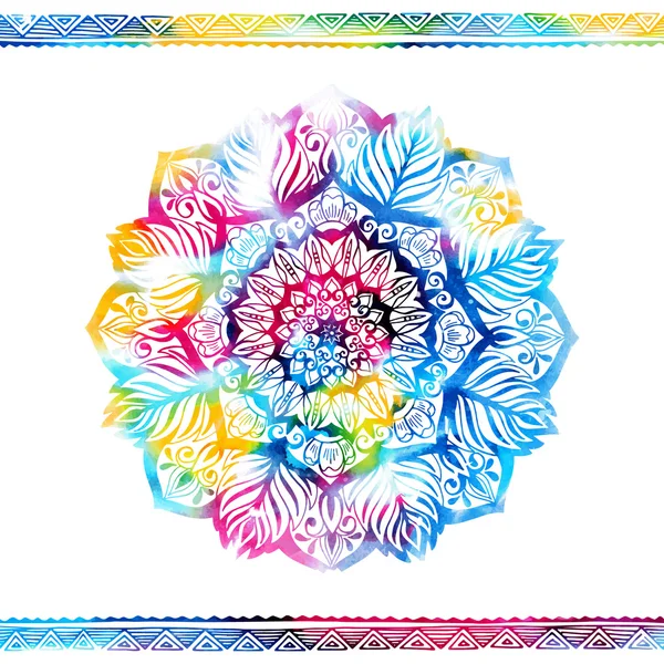 Suluboya mandala — Stok Vektör