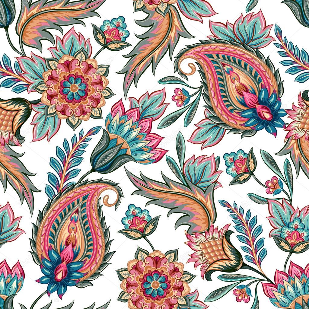 Seamless Paisley Pattern Stock Vector Image by ©JalloM #83111830