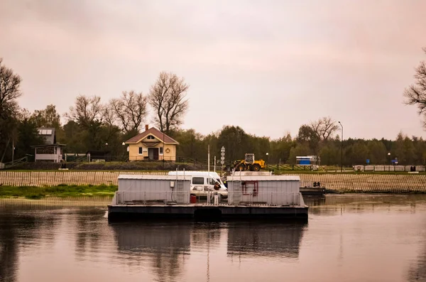 Traversée Ferry Biélorussie Dans Région Brest Octobre 2020 — Photo