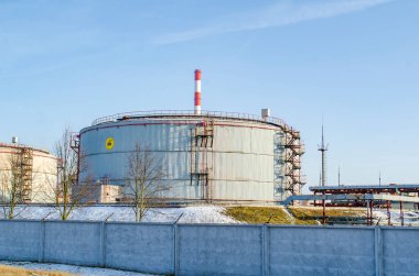 10 Ocak 2019 'da Belarus, Minsk Royon' daki TPP 5 santralindeki ilk kar.