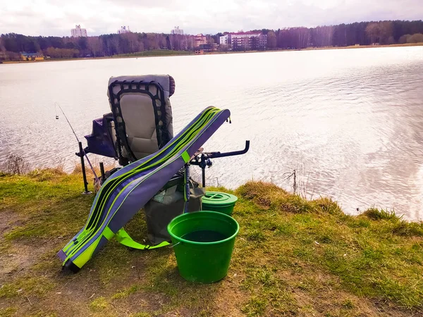 Paisaje Lugar Pesca Río —  Fotos de Stock