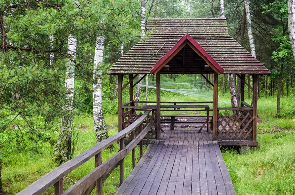 Holzlaube Park Zur Entspannung — Stockfoto