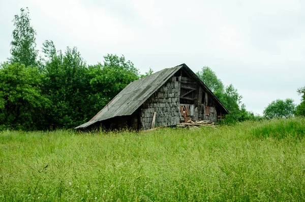 Maison Abandonnée Dans Village Delà Des Collines — Photo