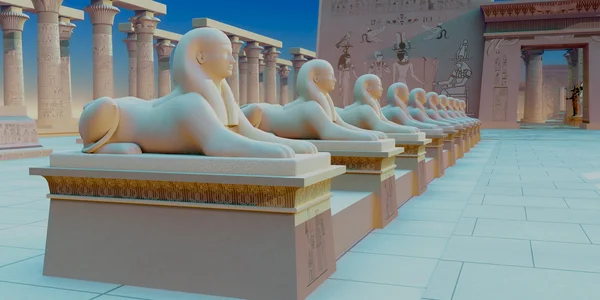 Αιγυπτιακή Σφίγγα αγάλματα — Φωτογραφία Αρχείου