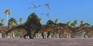 Arizonasaurus ve Plateosaurus Dinozorlar