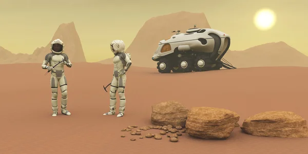 Martian Future Exploration — Stock Photo, Image