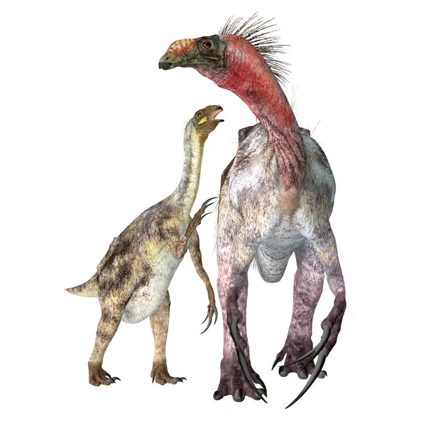 Therizinosaurus Był Teropodem Mięsożernym Dinozaurem Który Żył Mongolii Okresie Kredowym — Zdjęcie stockowe