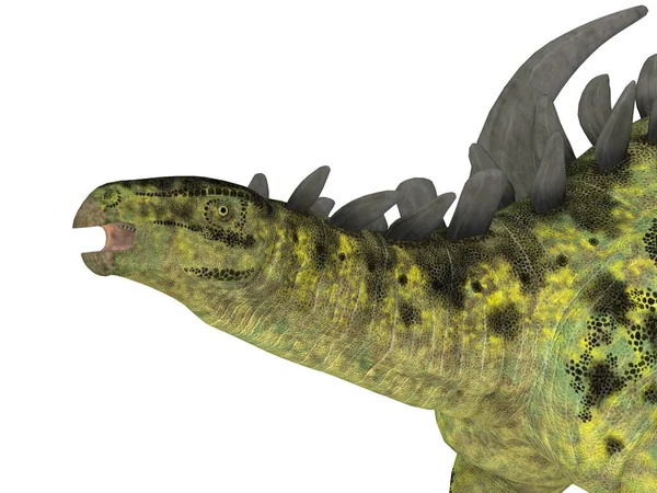 Gigantspinosaurus 是生活在中国侏罗纪的一种装甲食草恐龙 — 图库照片