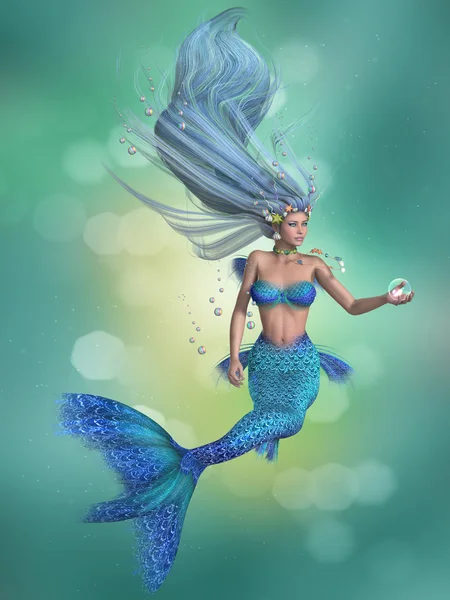 Sirena in Blu — Foto Stock