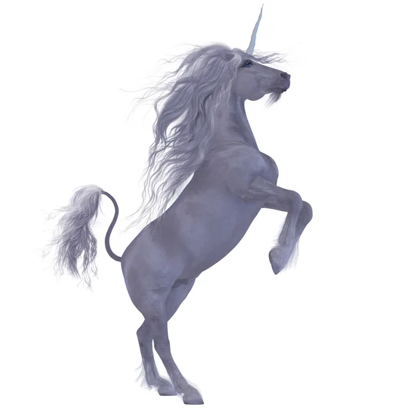 Unicorno su bianco — Foto Stock