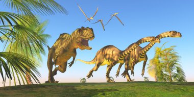 Yangchuanosaurus Dinosaur Hunt clipart