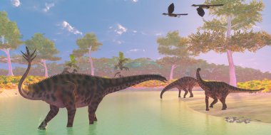 Spinophorosaurus Dinosaur River clipart